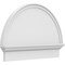 Ekena Millwork Half Round Smooth Architectural Grade PVC Combination Pediment, 32"W x 22-3/4"H x 2-3/4"P PEDPC032X230HRO00 - alternate 1